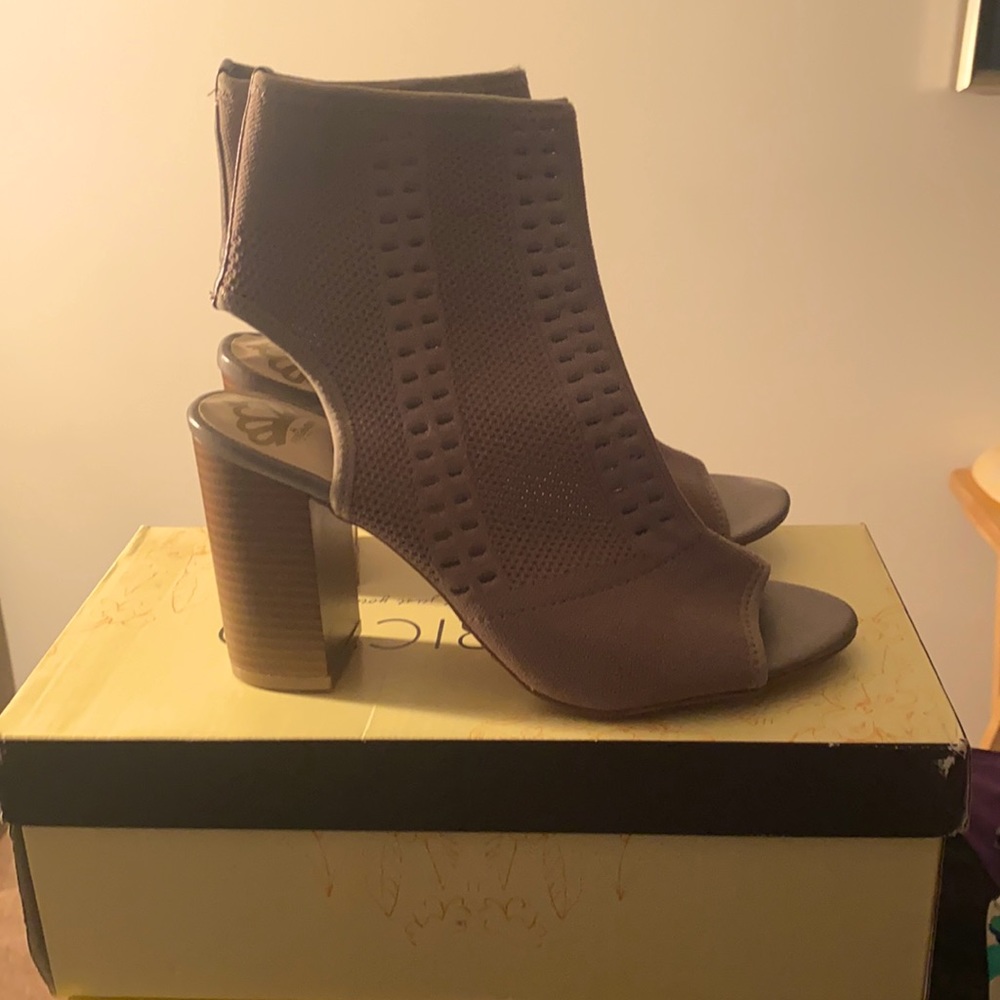 Taupe sandal heels